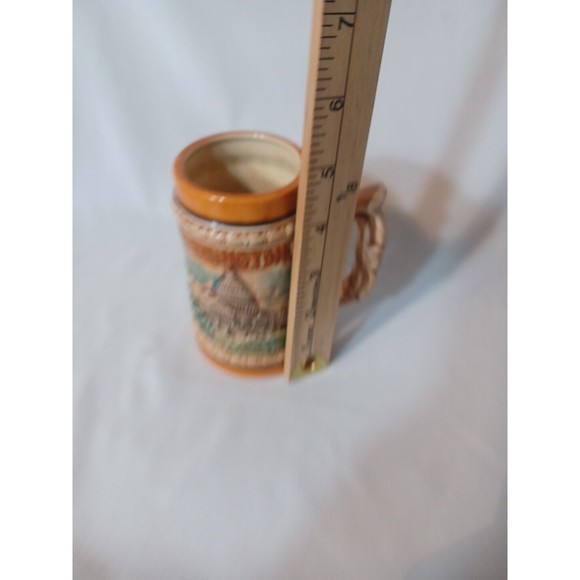 WASHINGTON D.C. Souvenir Raised Design Beer Stein 4.5 Inch Vintage - Picture 2 of 8